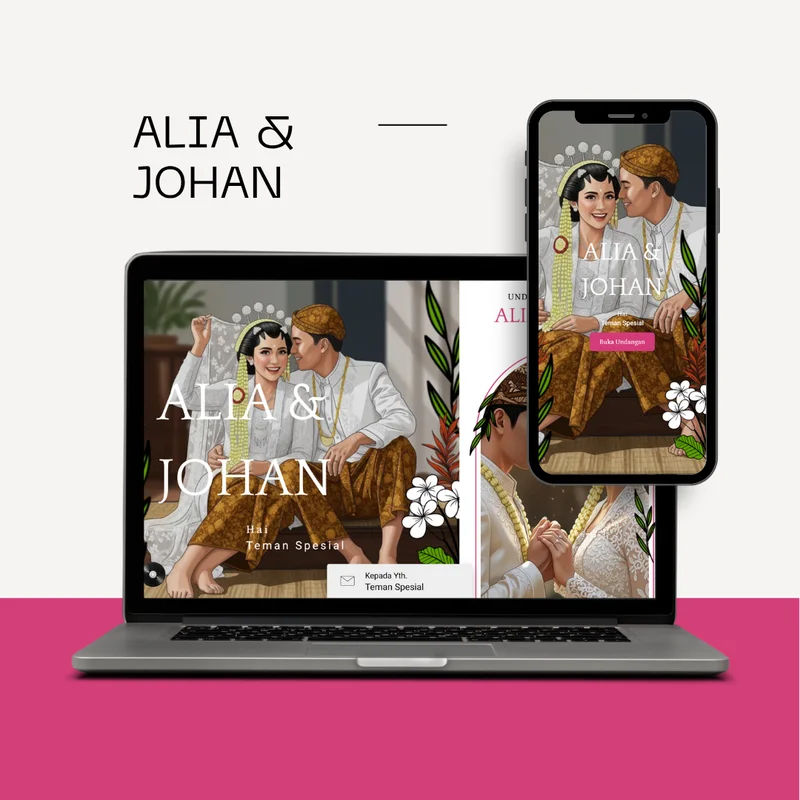 Undangan Pernikahan tema Alia & Johan