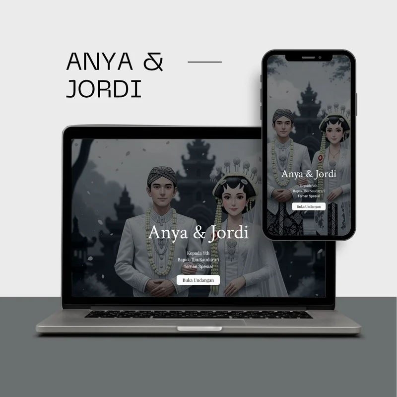 Undangan Pernikahan tema Anya & Jordi