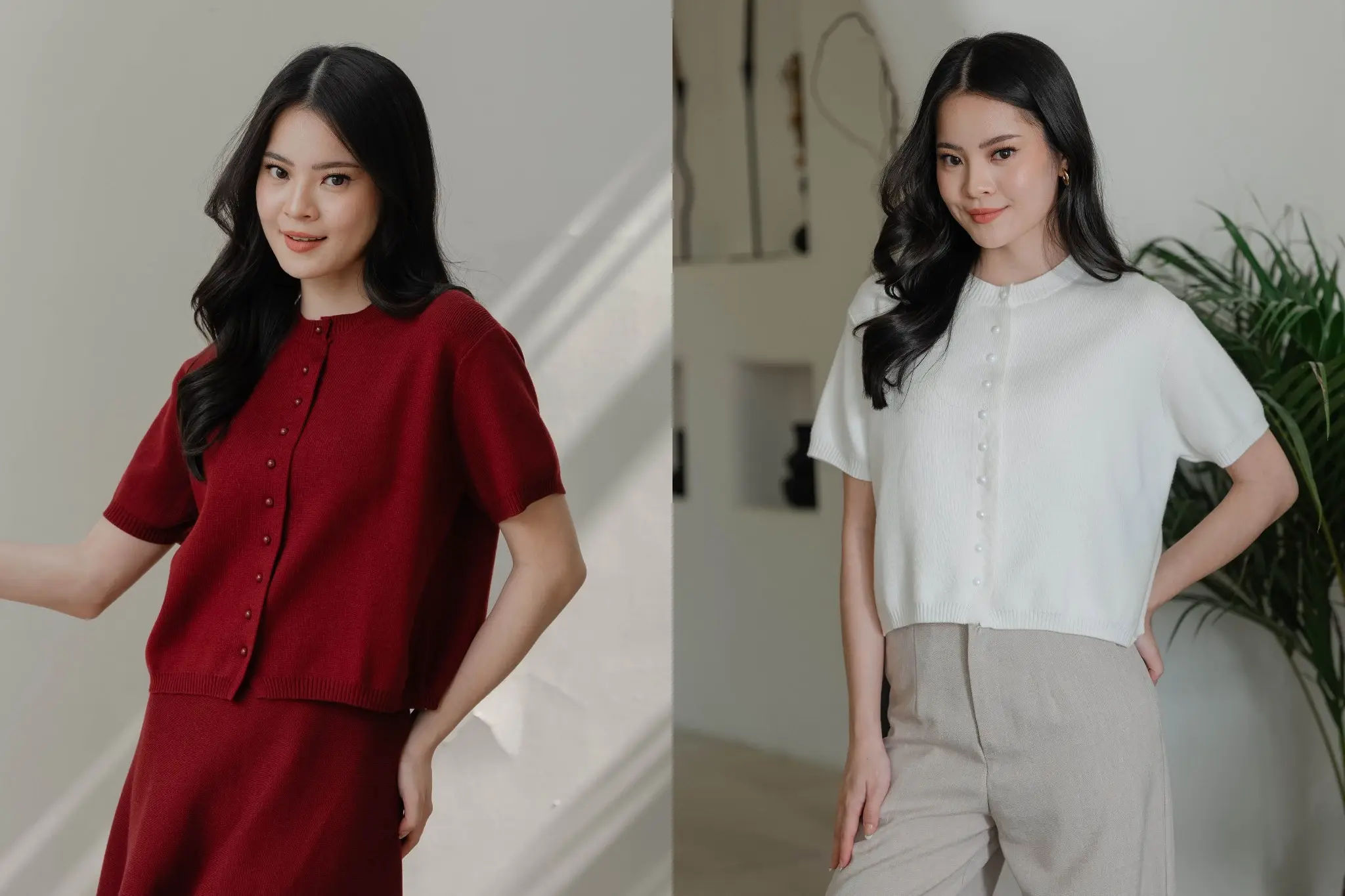 Junia Blouse – Atasan Rajut Casual Wanita junia knit blouse warna pastel untuk gaya santai