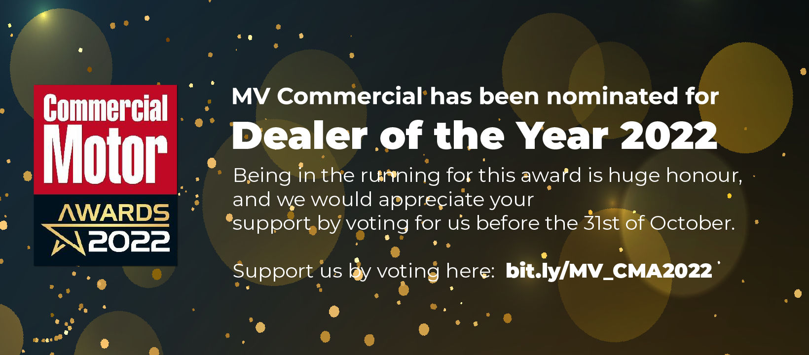 Image for MV Commercial has Been Nominated for Dealer of the Year!