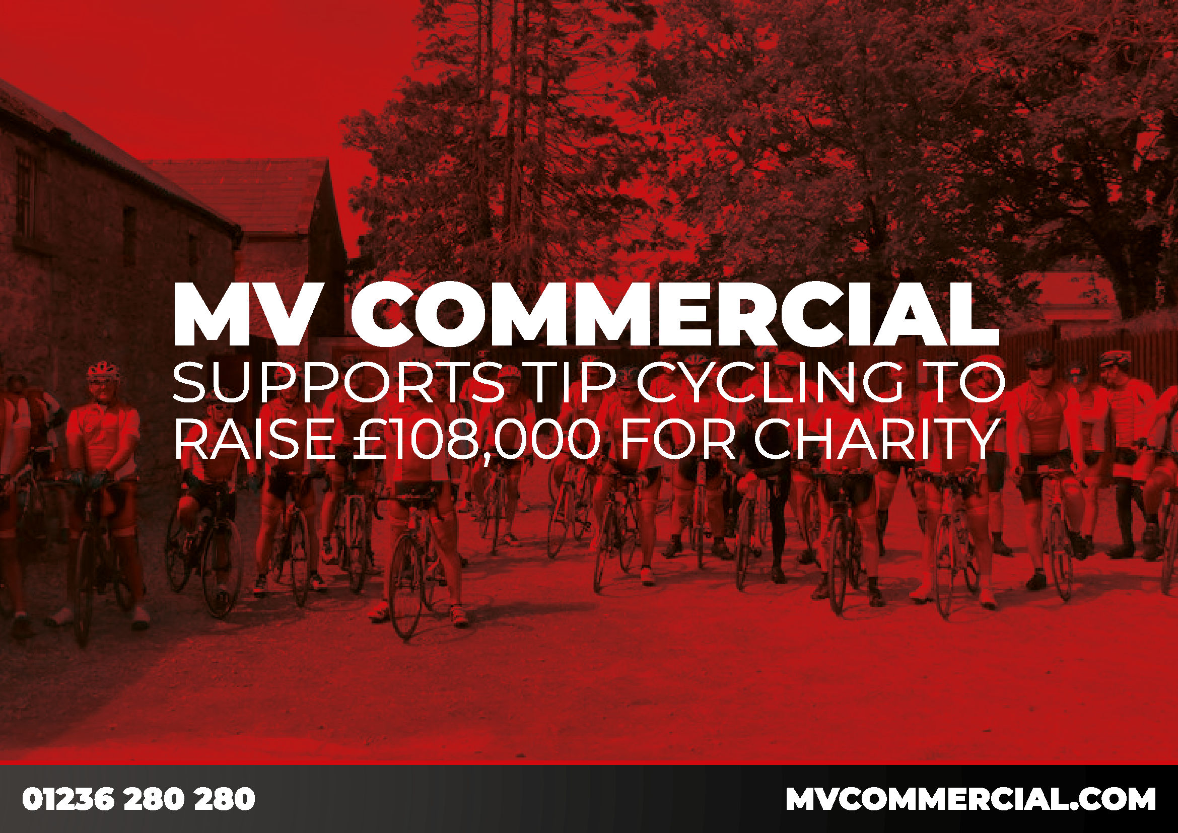 Image for MV Commercial shifts up a gear to back TIP Group’s “Italian Job II” charity cycle challenge