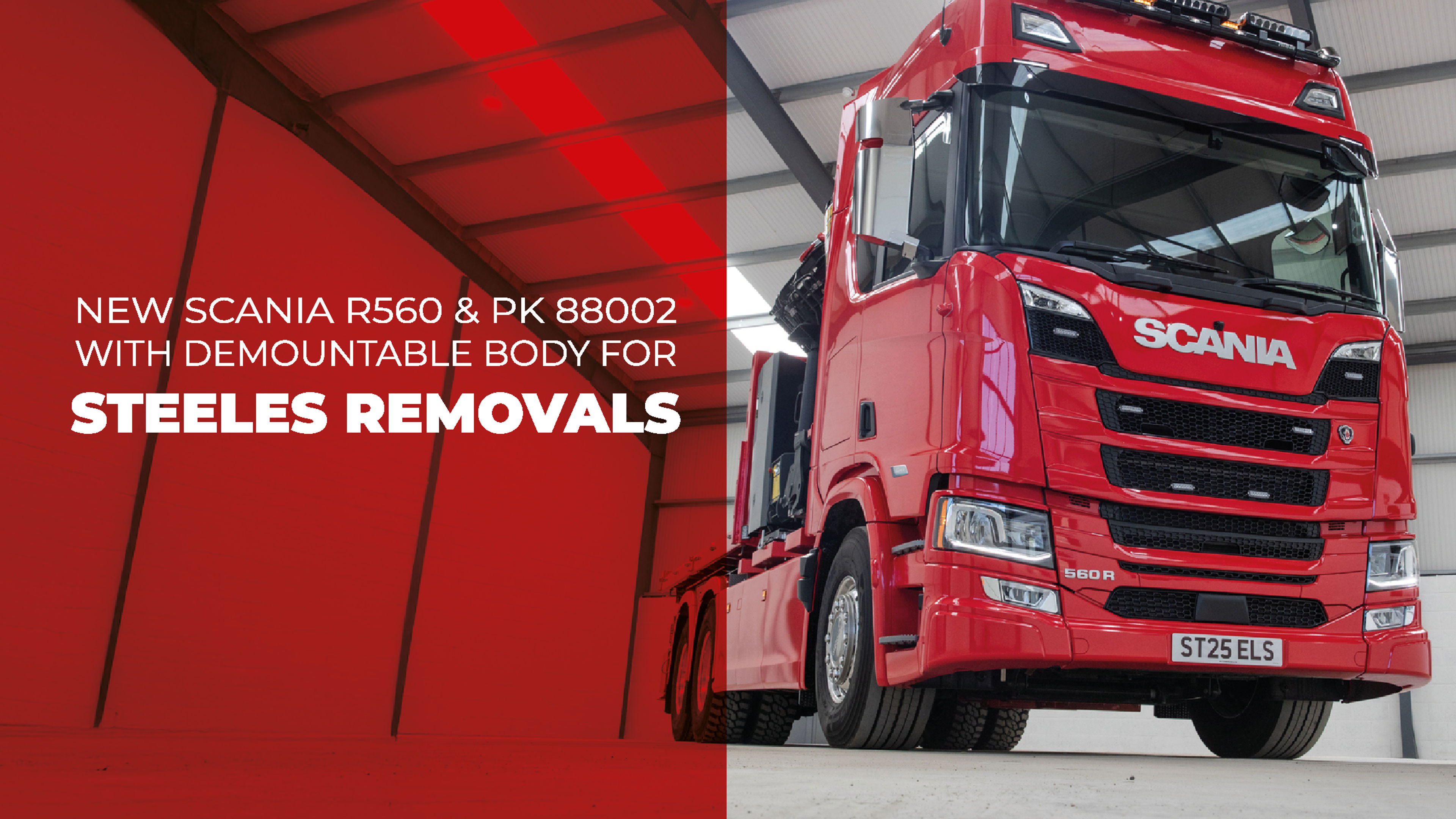 Image for MV Commercial Delivers Industry-Leading Heavy-Duty Scania R560 Crane Artic to Steeles Removals