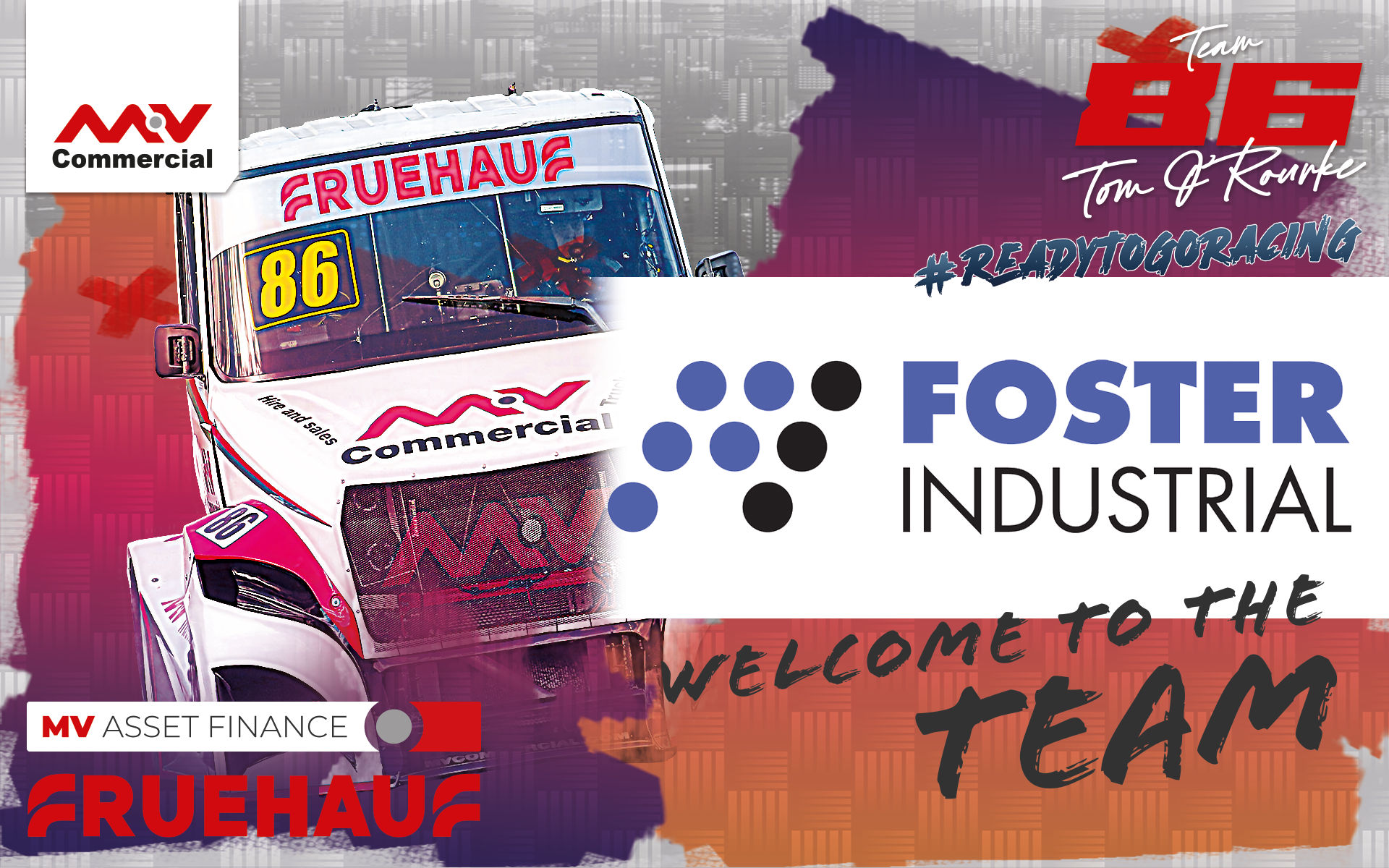 Image for Foster Industrial Joins 86 MV Truck Racing as Official Partner