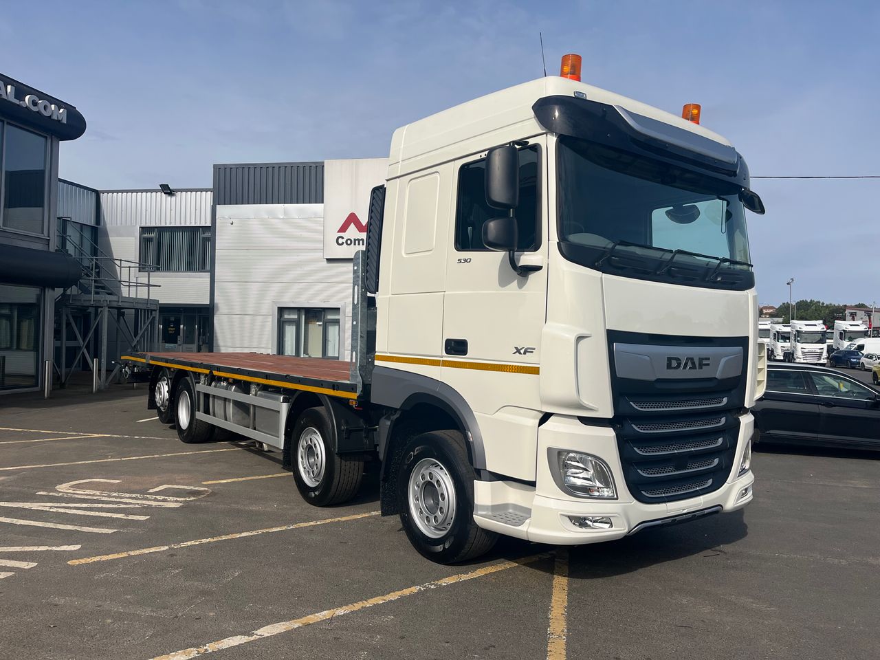 Ready to go DAF XF 530, Hydraulic Beavertail, 530, 32 Tonne, Space Cab, Automatic, 2 X 9 Tonne Front Axles, 42l Refrigerator Drawer , Adaptive Cruise Control, AdBlue Tank - 45 Litre, Adjustable arm rest at the inner side of the co-driver seat, , -, - | for sale at MV Commercial, the UKs leading Truck, Trailers and Van supplier. (SN73YNR 105761)