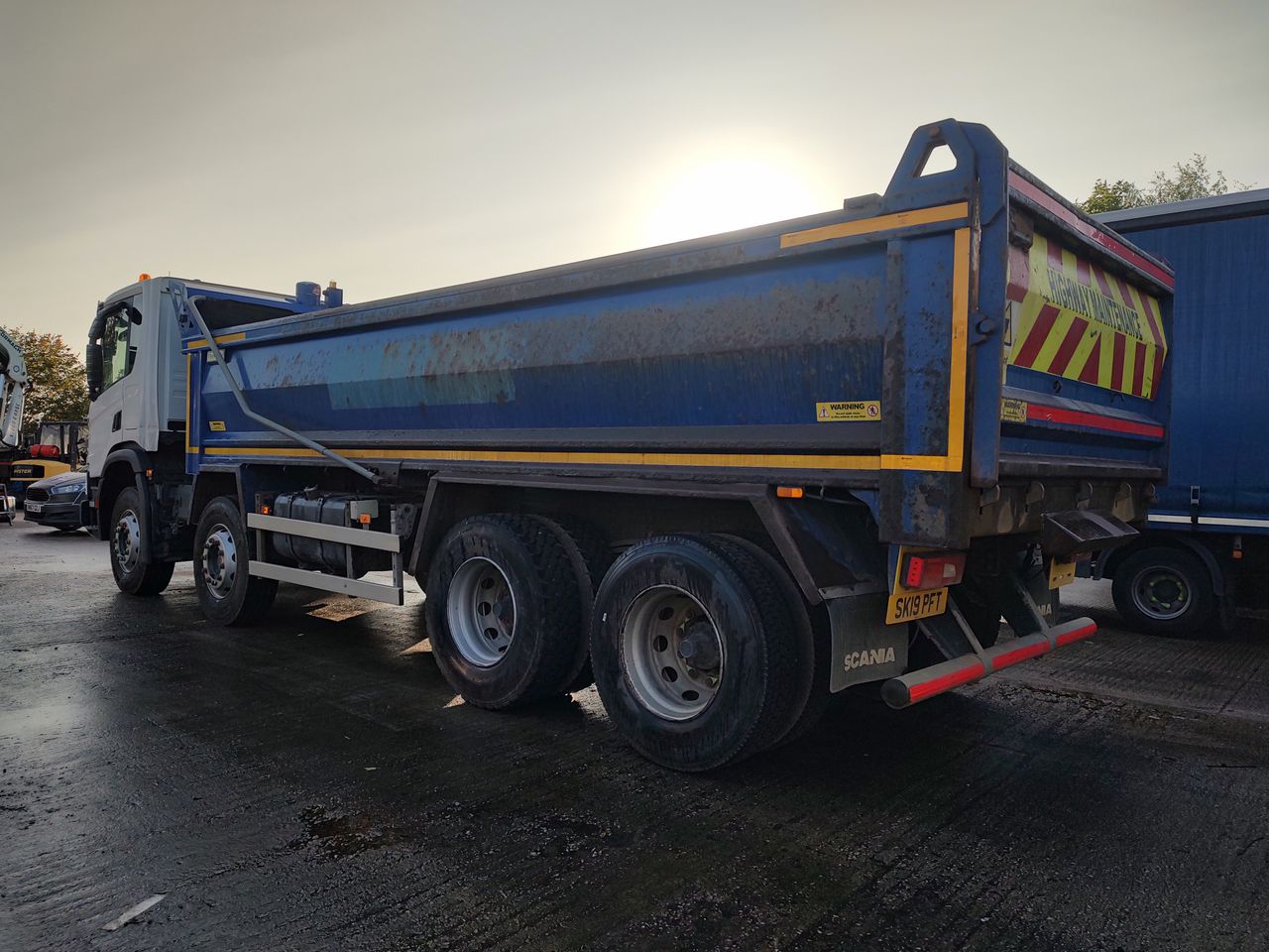 Ready to go Scania P410, Tipper, 410, 32 Tonne, Day Cab, Automatic, Beacons, Cab Sunvisor , Easy Sheet System, Thompson Loadmaster Steel Body, Construction Specification Bumper , , -, - | for sale at MV Commercial, the UKs leading Truck, Trailers and Van supplier. (SK19PFT 106475)