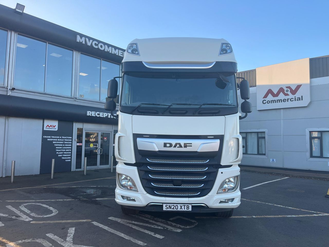 Ready to go DAF FTR XF530, Tractor Unit, 530, 60 Tonne, Super Space Cab, Automatic, 9 Tonne Front Axle, Adaptive Cruise Control, Bumper Mounted Fog Lights, Cab Sunvisor , DAF Sound System, , -, - | for sale at MV Commercial, the UKs leading Truck, Trailers and Van supplier. (SN20XTB 108405)