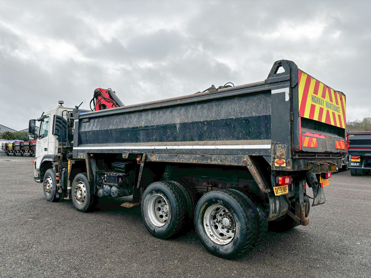 Ready to go Volvo FM 400, Tipper Grab, , 32 Tonne, Day Cab, Automatic, Beacons, On Steel Suspension, Wacker Carrier, Strobe Lights, Manual Tailgate, , Palfinger Epsilon, Epsilon M125L | for sale at MV Commercial, the UKs leading Truck, Trailers and Van supplier. (GK59NKF 113223)