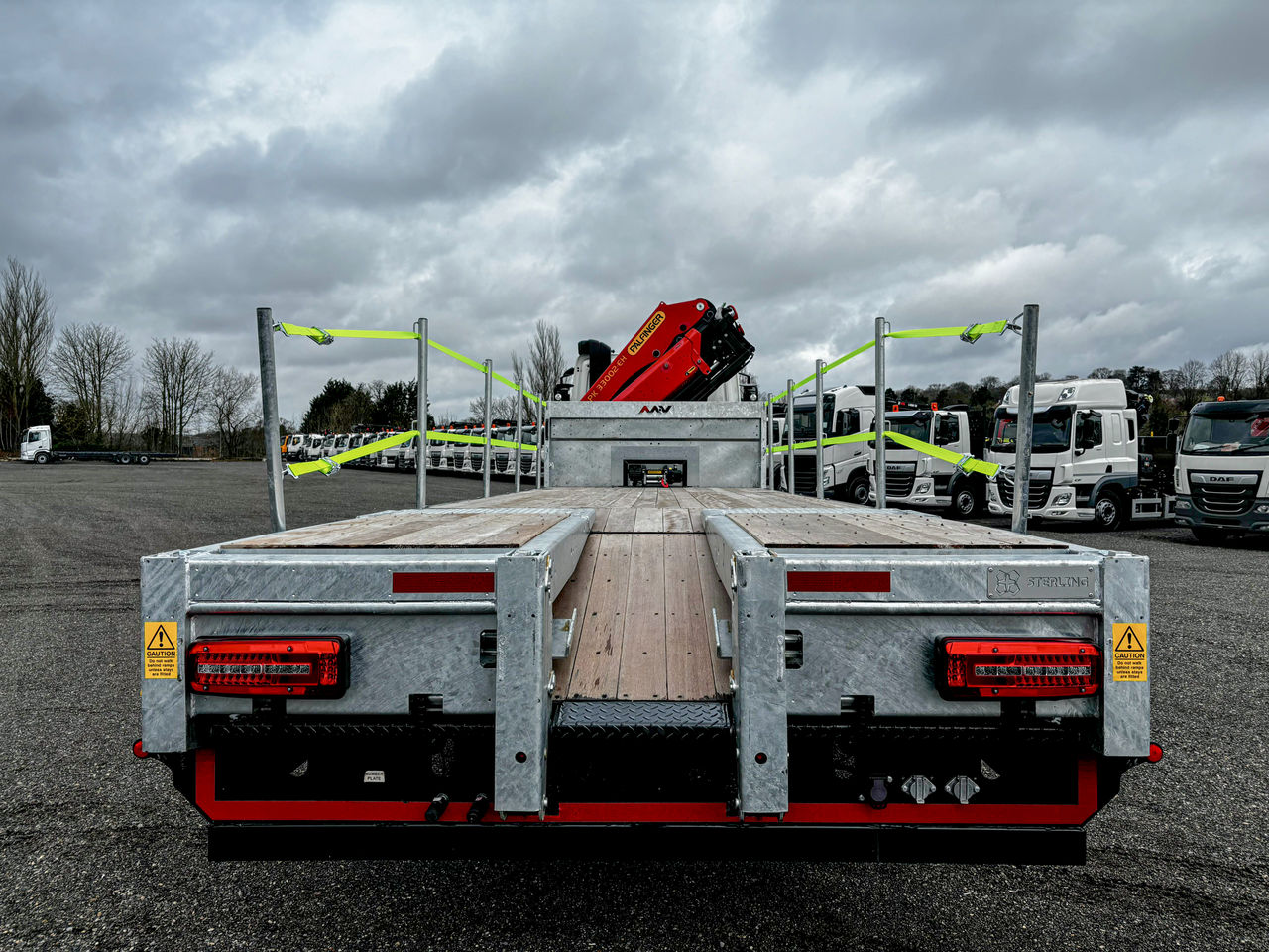 Ready to go DAF CF 480, Cheesewedge, 480, 32 Tonne, Day Cab, Automatic, 28mm Keruing Hardwood Floor, 2 X 9 Tonne Front Axles, Adaptive Cruise Control, AdBlue Tank - 45 Litre, Advanced Emergency Braking System (AEBS), , Palfinger, PK33002-EH | for sale at MV Commercial, the UKs leading Truck, Trailers and Van supplier. (G450285 119190)