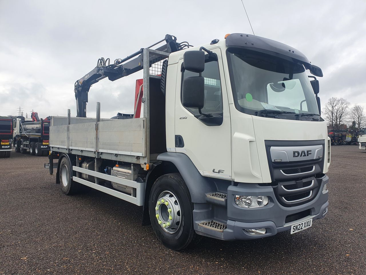 Ready to go DAF LF 290, Brick Grabs, 290, 18 Tonne, Day Cab, Automatic, 3 Seats in Cab, Adaptive Cruise Control, Advanced Emergency Braking System (AEBS), Air Conditioning, Armrest - Driver Seat Only, , HIAB, 118 B-1 | for sale at MV Commercial, the UKs leading Truck, Trailers and Van supplier. (SN22XXU 120425)