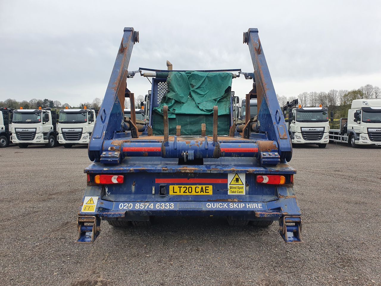 Ready to go DAF LF 260, Skip Loader, 260, 18 Tonne, Single Cab, Manual, Beacons, Cab Sunvisor , Cruise Control, Easy Sheet System, FORS - Gold Kit fitted, , Hyva , - | for sale at MV Commercial, the UKs leading Truck, Trailers and Van supplier. (LT20CAE 120768)