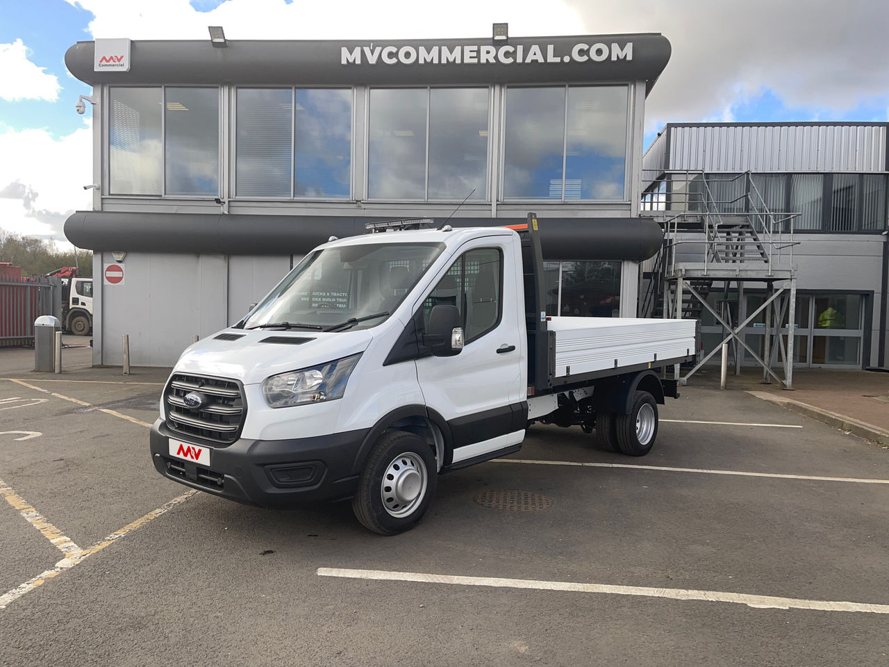 Ready to go Ford Transit, Tipper, 129, 3.5t, Day Cab, Manual, Beacons, Beacon Bar, Full Aluminium Dropsides, Towbar and Pin, Chapter 8 Markings, , -, - | for sale at MV Commercial, the UKs leading Truck, Trailers and Van supplier. (YM73ZRR 143850)