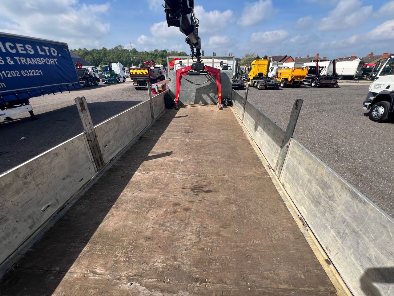 Ready to go MAN TGM 26.320, Brick Grabs, 320, 26 Tonne, Day Cab, Automatic, Cab Sunvisor With LED Lights, Full Aluminium Dropsides, Work Lights, Rear Advert Board Behind Crane in White GRP Finish., Beacon Bar, , HIAB, HIAB 158B-2 c/w Brick Grab | for sale at MV Commercial, the UKs leading Truck, Trailers and Van supplier. (SN68VZW 225979)