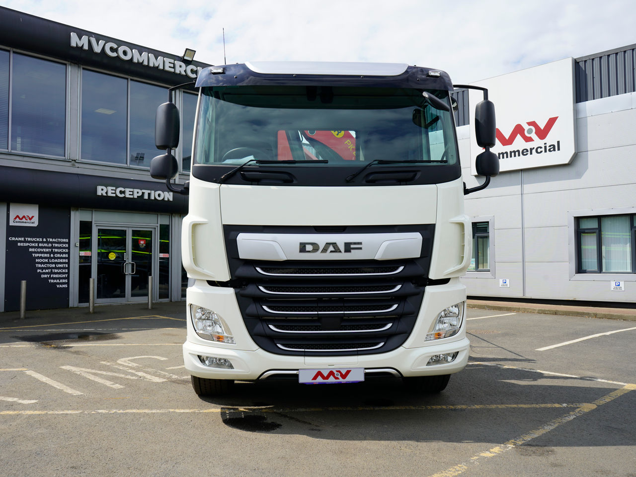 Ready to go DAF CF 480, Cheesewedge, 480, 32 Tonne, Day Cab, Automatic, 28mm Keruing Hardwood Floor, 2 X 9 Tonne Front Axles, Adaptive Cruise Control, AdBlue Tank - 45 Litre, Advanced Emergency Braking System (AEBS), , Palfinger, PK 22002-EH HIGH PERFORMANCE | for sale at MV Commercial, the UKs leading Truck, Trailers and Van supplier. (G450520 286768)