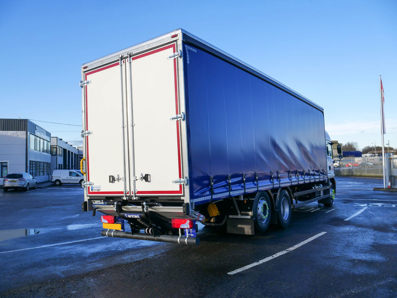 Ready to go MAN TGM 26.320, Curtainsider, 320, 26 Tonne, LX Cab, Automatic, 2x Wheel Chocks and Holders, Air Conditioning, Air Kit, Anteo 1500KG Tuck under Tail Lift , Barn Doors, , -, - | for sale at MV Commercial, the UKs leading Truck, Trailers and Van supplier. (SK19BAA 29088)