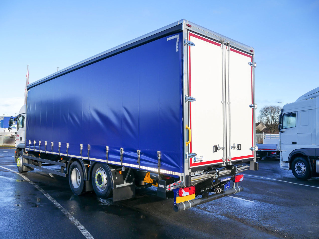 Ready to go MAN TGM 26.320, Curtainsider, 320, 26 Tonne, LX Cab, Automatic, 2x Wheel Chocks and Holders, Air Conditioning, Air Kit, Anteo 1500KG Tuck under Tail Lift , Barn Doors, , -, - | for sale at MV Commercial, the UKs leading Truck, Trailers and Van supplier. (SK19BAA 29091)