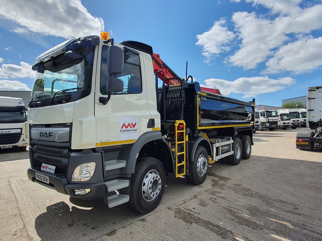 Ready to go DAF CF 450, Tipper Grab, 450, 32 Tonne, Day Cab, Automatic, AdBlue Tank - 45 Litre, Air Conditioning, Bumper Mounted Fog Lights, Cab Sunvisor , Cruise Control, , Palfinger Epsilon, Epsilon M125L | for sale at MV Commercial, the UKs leading Truck, Trailers and Van supplier. (PN20EEW 48054)