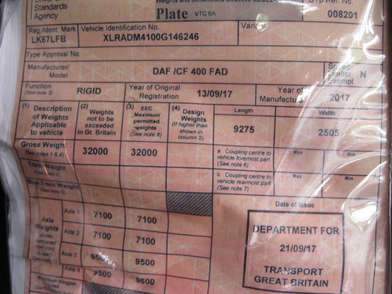 2017 DAF CF 400 Tipper for sale at MV Commercial