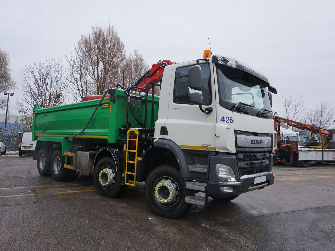 Ready to go DAF CF 450, Tipper Grab, 450, 32 Tonne, Day Cab, Automatic, Automated gearbox, TraXon, 12 speeds, AdBlue Tank - 45 Litre, Air Conditioning, Bumper Mounted Fog Lights, Cab Sunvisor , , Palfinger Epsilon, Epsilon M125L | for sale at MV Commercial, the UKs leading Truck, Trailers and Van supplier. (SM21LJN 76596)