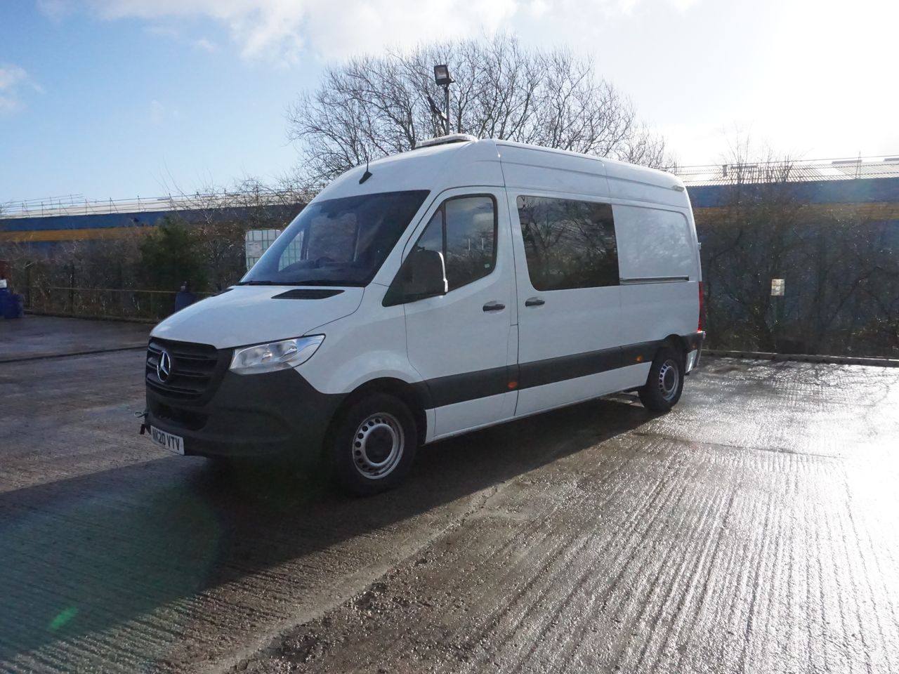 Ready to go Mercedes-Benz SPRINTER 314 L2 H2 FWD, Van, 140, Under 3.5 Tonne, Single Cab, Manual, Rear Beacons, Rear access step, Rear LED lights, Front LED Pulsating Beacons, Reversing Camera, , -, - | for sale at MV Commercial, the UKs leading Truck, Trailers and Van supplier. (NK20VTV 79830)