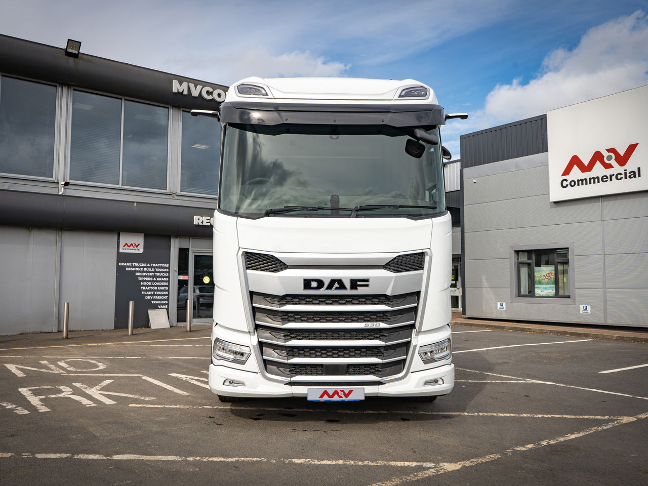 Ready to go DAF FTN XG530, Tractor Unit, 530, 60 Tonne, XG, TraXon 12 Speed Gear Box, MX Engine Brake, Cab Sunvisor , LED Daytime Running Lights, Skylights, Low Vision Window in Door, , HIAB, X-HIPRO 858 EP-6 | for sale at MV Commercial, the UKs leading Truck, Trailers and Van supplier. (SN24YDJ 799921)