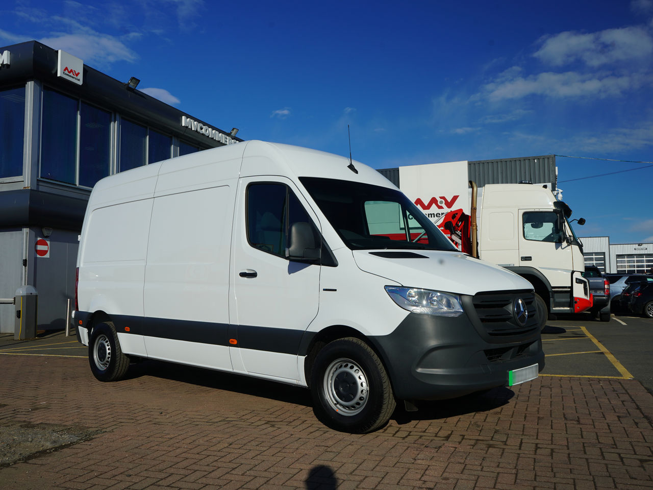Ready to go Mercedes-Benz eSprinter Progressive, Van, 114, Under 3.5 Tonne, Single Cab, Automatic, 3 Seats in Cab, Active Brake ASSIST, Attention ASSIST, Bluetooth Audio Streaming, Crosswind ASSIST, , -, - | for sale at MV Commercial, the UKs leading Truck, Trailers and Van supplier. (SF22YYH 84211)