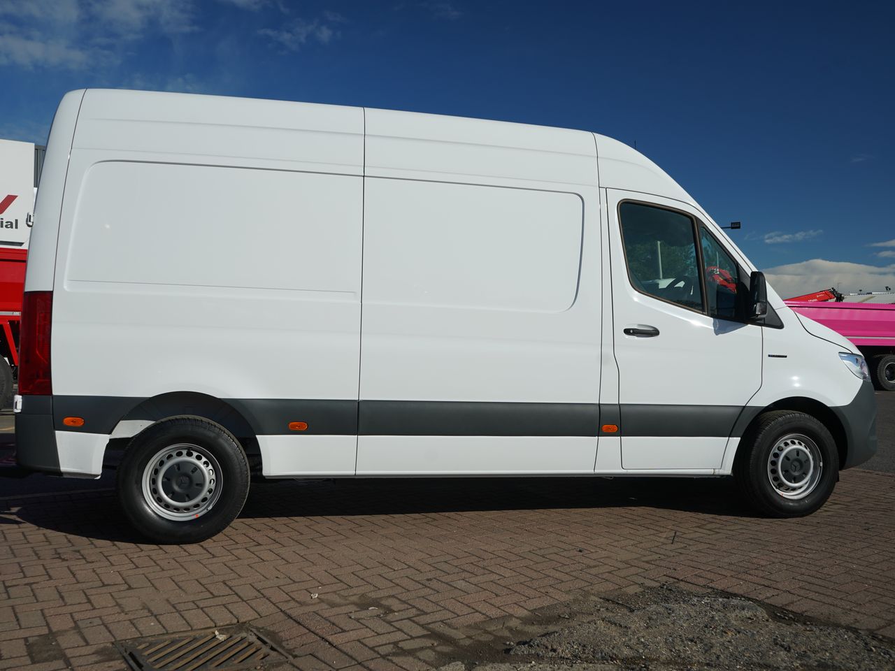 Ready to go Mercedes-Benz eSprinter Progressive, Van, 114, Under 3.5 Tonne, Single Cab, Automatic, 3 Seats in Cab, Active Brake ASSIST, Attention ASSIST, Bluetooth Audio Streaming, Crosswind ASSIST, , -, - | for sale at MV Commercial, the UKs leading Truck, Trailers and Van supplier. (SF22YYK 84233)