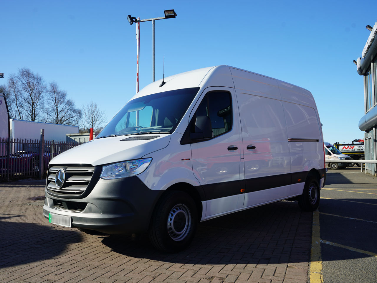 Ready to go Mercedes-Benz eSprinter Progressive, Van, 114, Under 3.5 Tonne, Single Cab, Automatic, 3 Seats in Cab, Active Brake ASSIST, Attention ASSIST, Bluetooth Audio Streaming, Crosswind ASSIST, , -, - | for sale at MV Commercial, the UKs leading Truck, Trailers and Van supplier. (SF22YYK 84243)