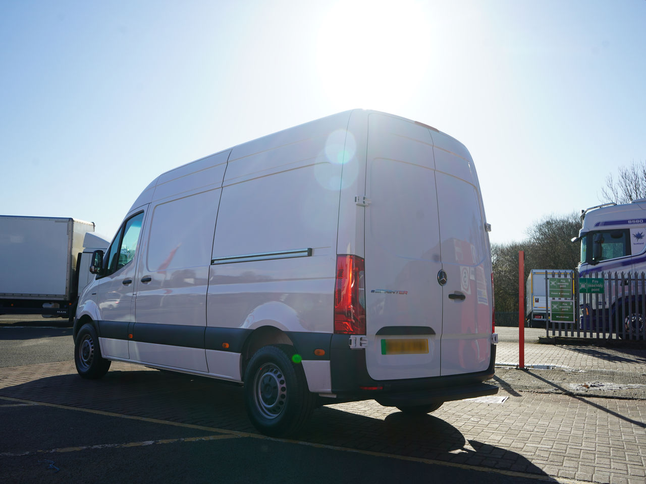 Ready to go Mercedes-Benz eSprinter Progressive, Van, 114, Under 3.5 Tonne, Single Cab, Automatic, 3 Seats in Cab, Active Brake ASSIST, Attention ASSIST, Bluetooth Audio Streaming, Crosswind ASSIST, , -, - | for sale at MV Commercial, the UKs leading Truck, Trailers and Van supplier. (SF22YYK 84244)