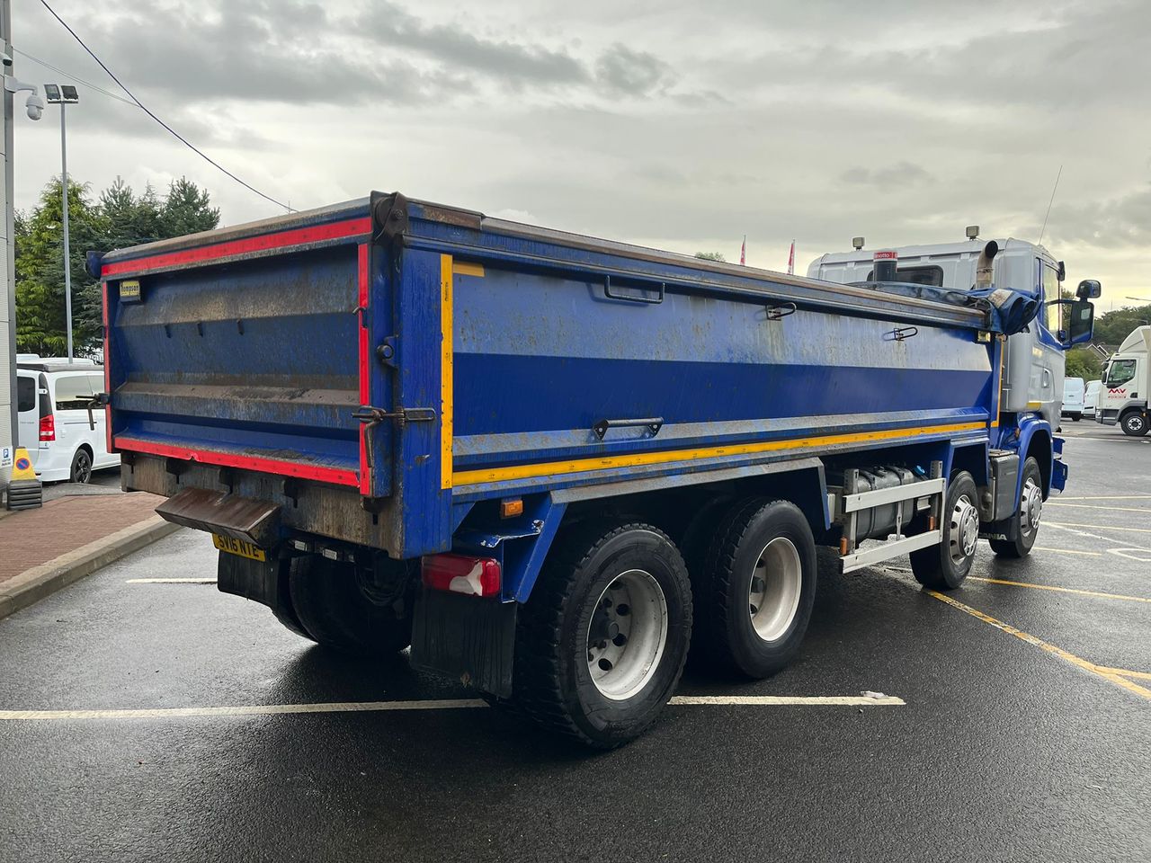 Ready to go Scania G450, Tipper, 450, 32 Tonne, Day Cab, 8-Speed Manual Gearbox, Easy Sheet System, Alloy Wheels, Air Tailgate, Binotto Ram, Beacons, , -, - | for sale at MV Commercial, the UKs leading Truck, Trailers and Van supplier. (SV16NTE 89056)