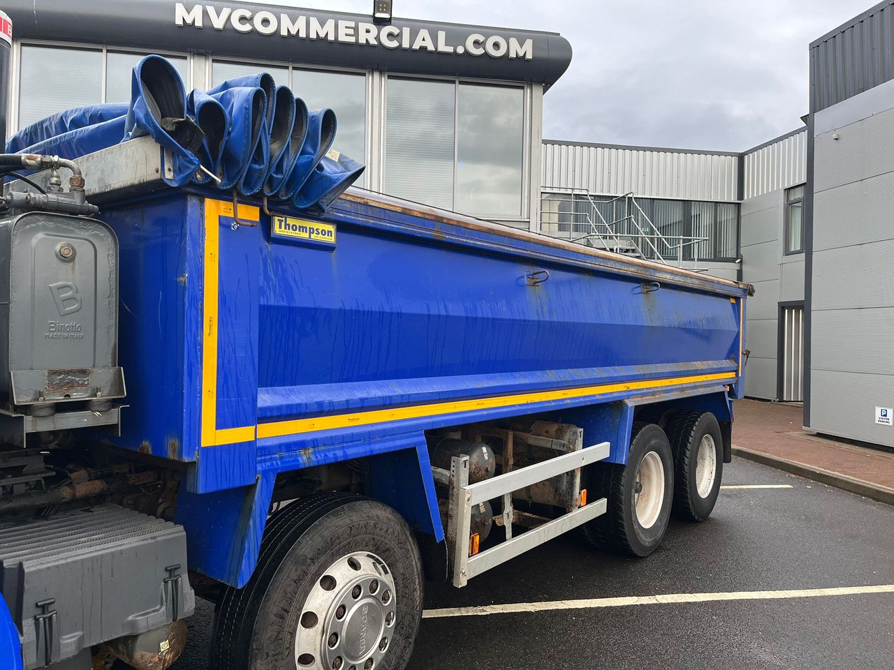 Ready to go Scania G450, Tipper, 450, 32 Tonne, Day Cab, 8-Speed Manual Gearbox, Easy Sheet System, Alloy Wheels, Air Tailgate, Binotto Ram, Beacons, , -, - | for sale at MV Commercial, the UKs leading Truck, Trailers and Van supplier. (SV16NTE 89064)