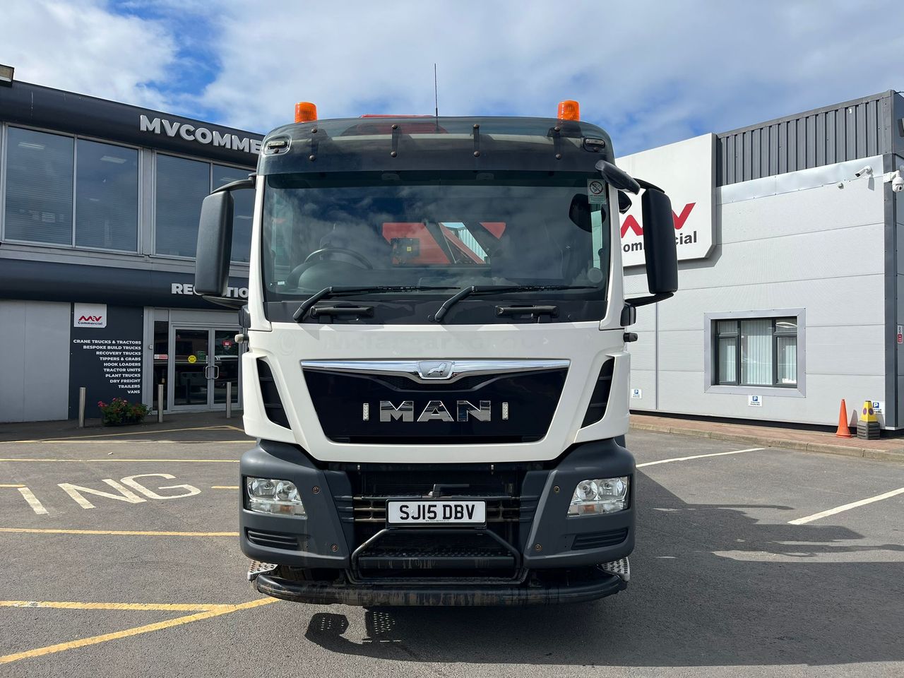 Ready to go MAN TGS 32.400, Cabin Spec, 400, 32 Tonne, Day Cab, 16-Speed Manual Gearbox, 6ft Hydraulic Pull Out , Beacons, Fall Arrest System, FORS - Gold Kit fitted, Front Strobes, , Palfinger, - | for sale at MV Commercial, the UKs leading Truck, Trailers and Van supplier. (SJ15DBV 89204)