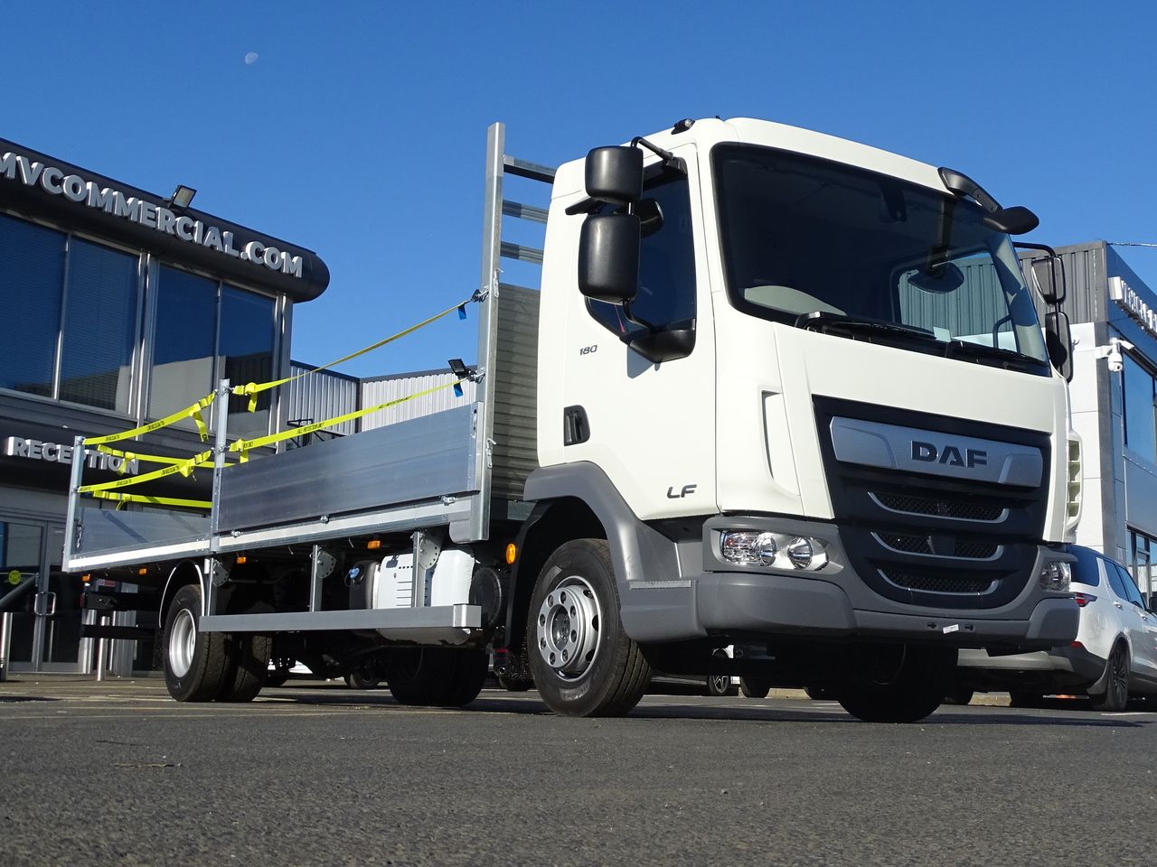 Ready to go DAF LF 180 FA, Scaffolding, 180, 10 Tonne, Day Cab, Automatic, 3 Seats in Cab, Air Conditioning, Fall Arrest System, Full Height Headboard, Height Indicator, , -, - | for sale at MV Commercial, the UKs leading Truck, Trailers and Van supplier. (SN23YSY 90576)