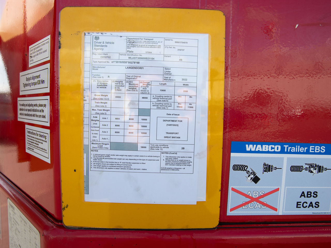 2022 Langendorf 3 Axle Stepframe Lowloader Trailers for sale at MV Commercial