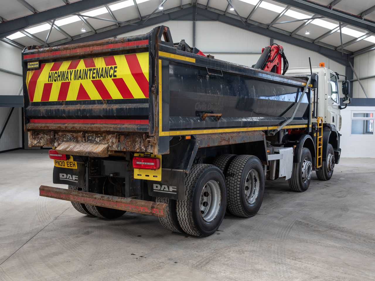 Ready to go DAF CF 450, Tipper Grab, 450, 32 Tonne, Day Cab, Automatic, AdBlue Tank - 45 Litre, Air Conditioning, Bumper Mounted Fog Lights, Cab Sunvisor , Cruise Control, , Palfinger Epsilon, M125L Grab | for sale at MV Commercial, the UKs leading Truck, Trailers and Van supplier. (PN20EEH 972122)