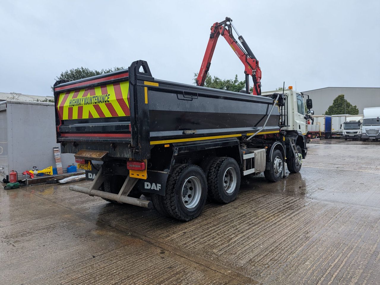 Ready to go DAF CF 450, Tipper Grab, 450, 32 Tonne, Day Cab, Automatic, AdBlue Tank - 45 Litre, Air Conditioning, Bumper Mounted Fog Lights, Cab Sunvisor , Cruise Control, , Palfinger Epsilon, M125L Grab Crane | for sale at MV Commercial, the UKs leading Truck, Trailers and Van supplier. (SN23YSJ 973918)