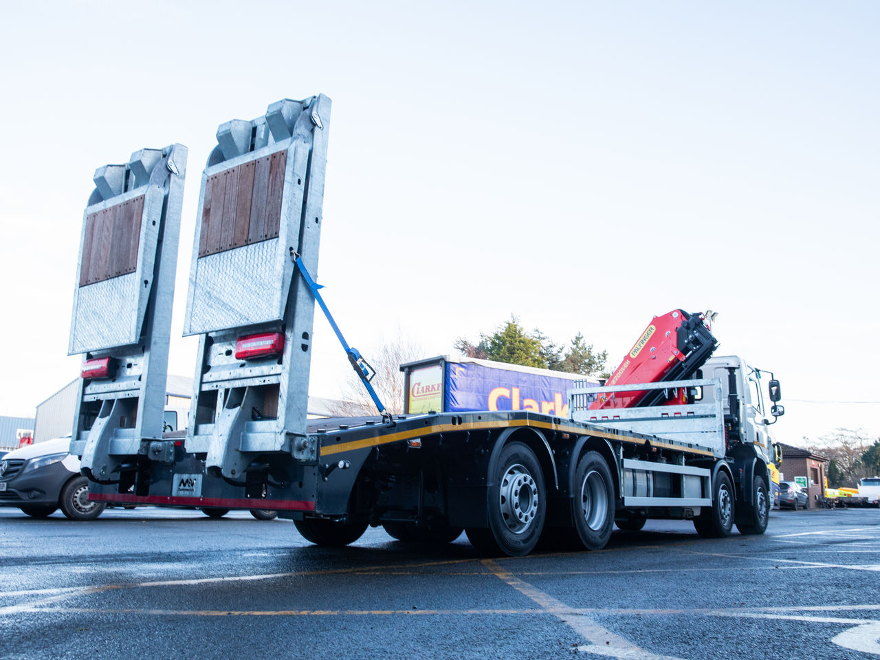 Ready to go DAF CF 480, Beavertail, null, 32 Tonne, Day Cab, Automatic, 28mm Keruing Hardwood Floor, 2 X 9 Tonne Front Axles, Adaptive Cruise Control, AdBlue Tank - 45 Litre, Advanced Emergency Braking System (AEBS), , Palfinger, PK 27001-EH HIGH PERFORMANCE | for sale at MV Commercial, the UKs leading Truck, Trailers and Van supplier. (SM73OSW 981653)
