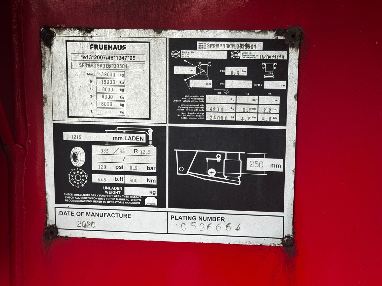 2020 FRUEHAUF Stepframe with pneumatic gate lock, remote sheet and weigher Trailers for sale at MV Commercial