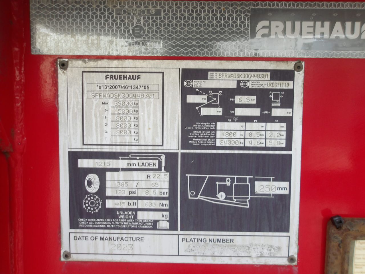2023 FRUEHAUF 67 cu yd Fruehauf Bath Tub with manual sheet, manual tailgate and PM1155 weigher Trailers for sale at MV Commercial