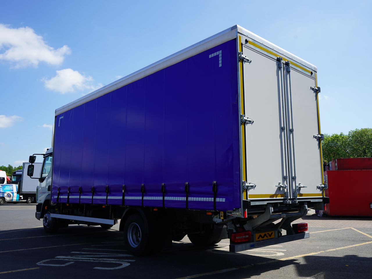 Ready to go DAF LF 190, Curtainsider, 190, 10 Tonne, Day Cab, Automatic, Air Conditioning, Air Roof Kit, Cruise Control and Air Con, Drivers Seat & Twin Passenger Seats, Lashing Rings, , -, - | for sale at MV Commercial, the UKs leading Truck, Trailers and Van supplier. (SN23YEX 99678)