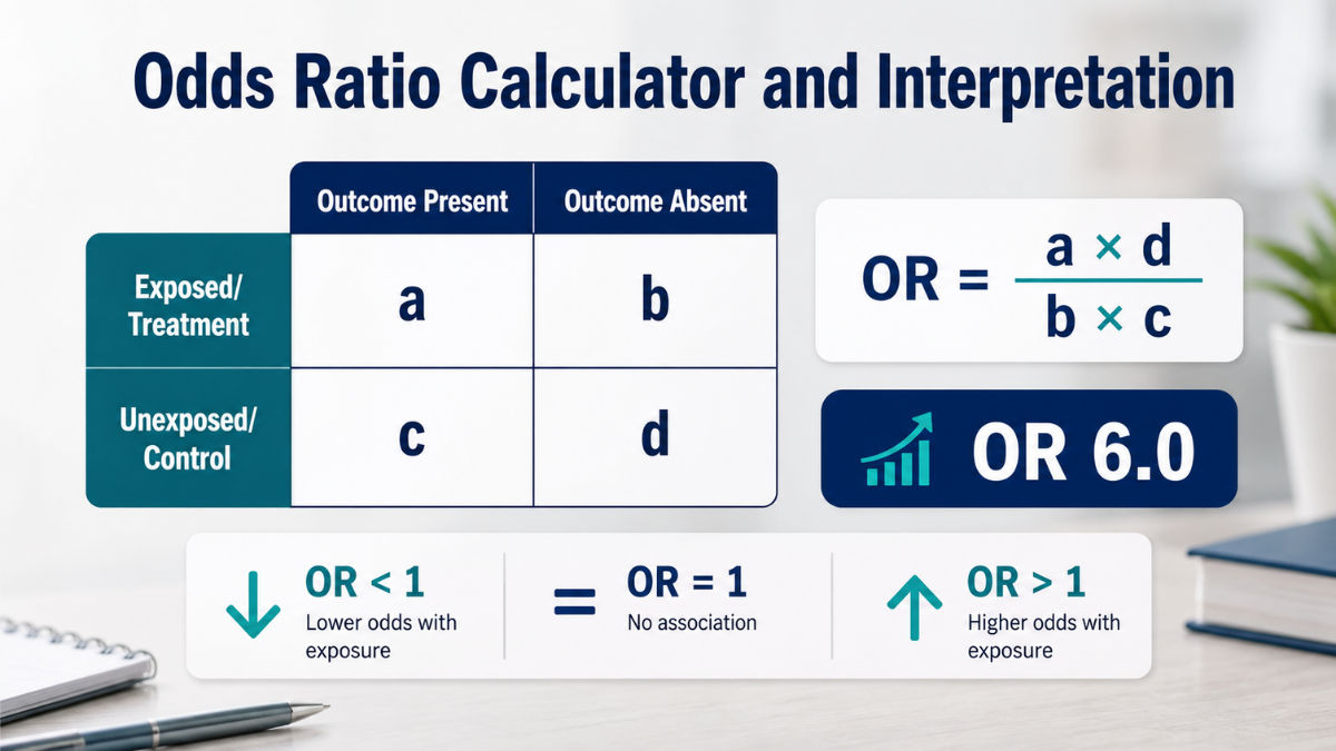 Odds Ratio Calculator and Interpretation