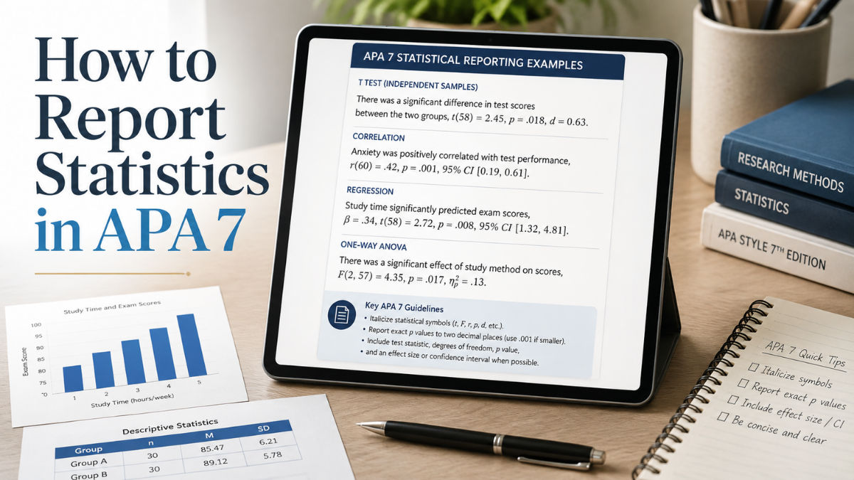 How to Report Statistical Results in APA 7