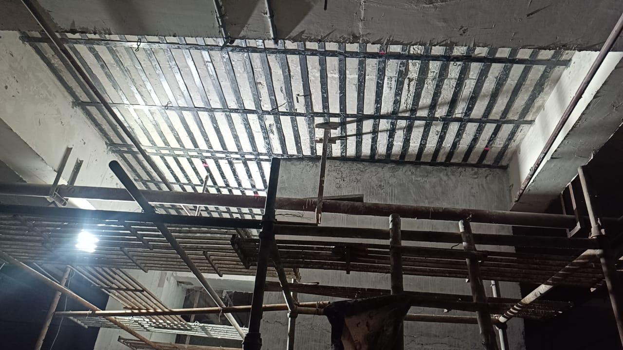 Galaxy Sapphire Mall column strengthening work