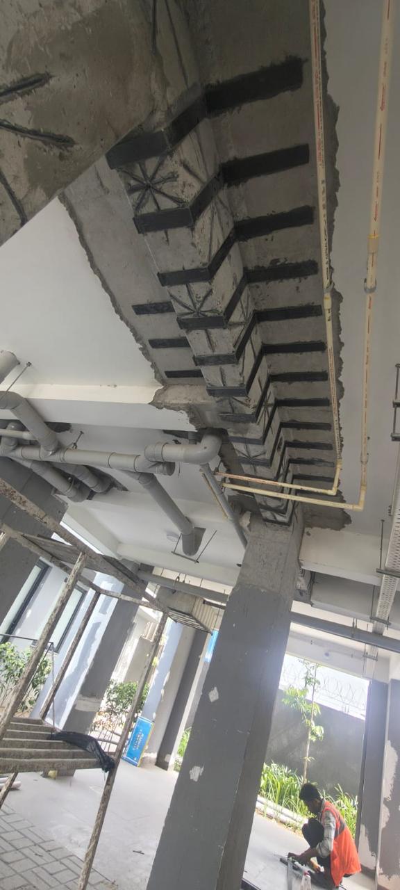 Galaxy Sapphire Mall beam strengthening work