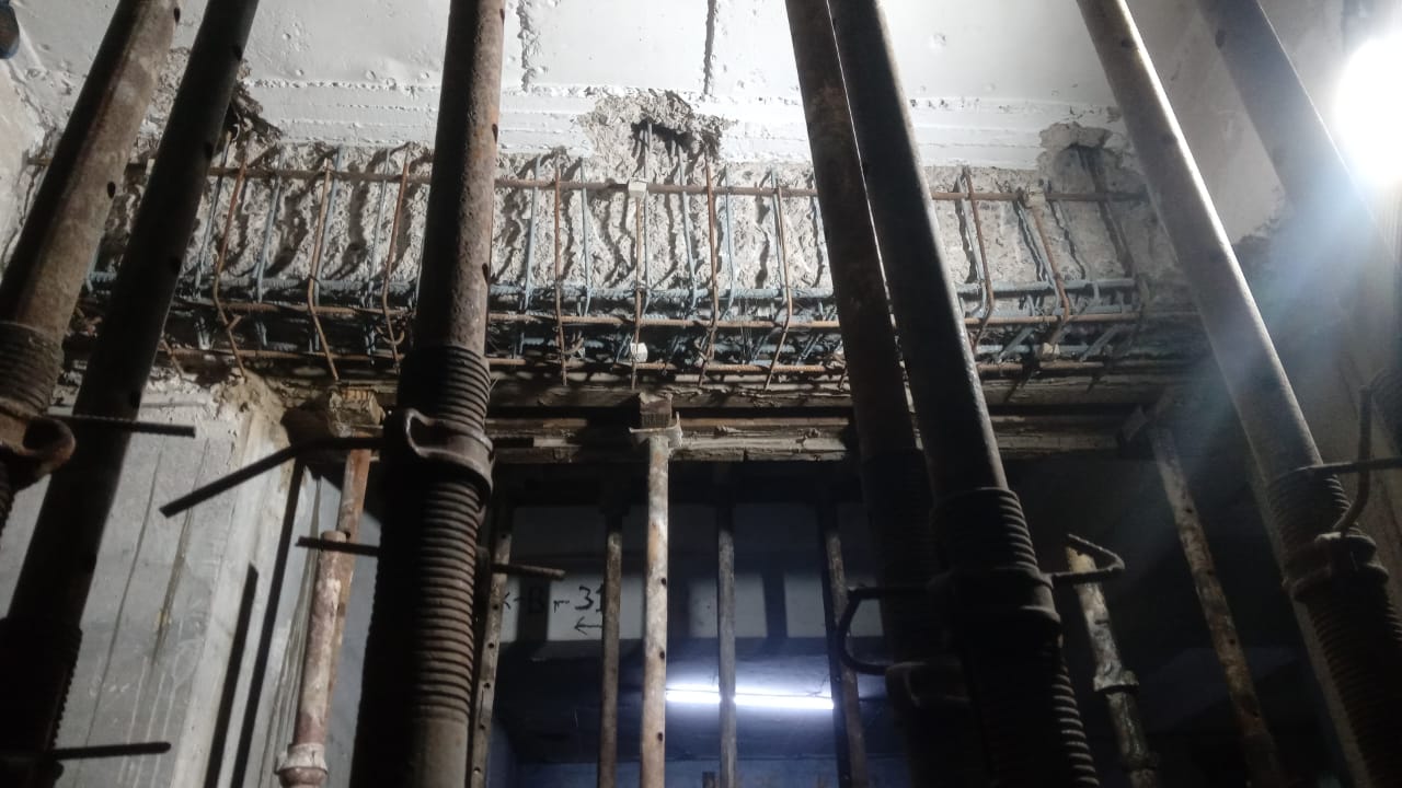 RCC beam strengthening BPRP project New Delhi