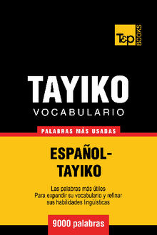 Vocabulario espaol-tayiko - 9000 palabras ms usadas