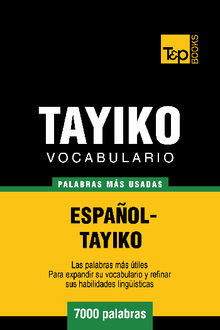 Vocabulario espaol-tayiko - 7000 palabras ms usadas