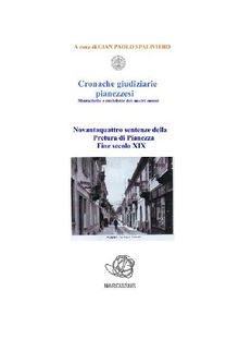 Cronache giudiziarie pianezzesi-marachelle e malefatte dei nostri nonni