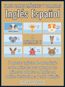 4 - Animales II - Flash Cards Imgenes y Palabras Ingls Espaol
