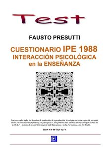 ???????Cuestionario IPE 1988. Interaccin Psicolgica en la Ensenanza.