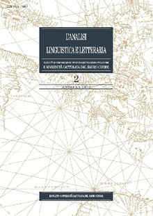 L'Analisi Linguistica e Letteraria 2012-2